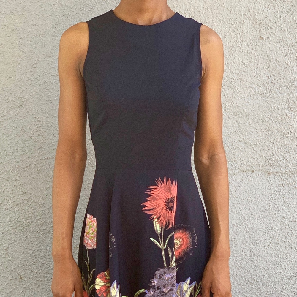 ASOS Floral Hem Midi Dress